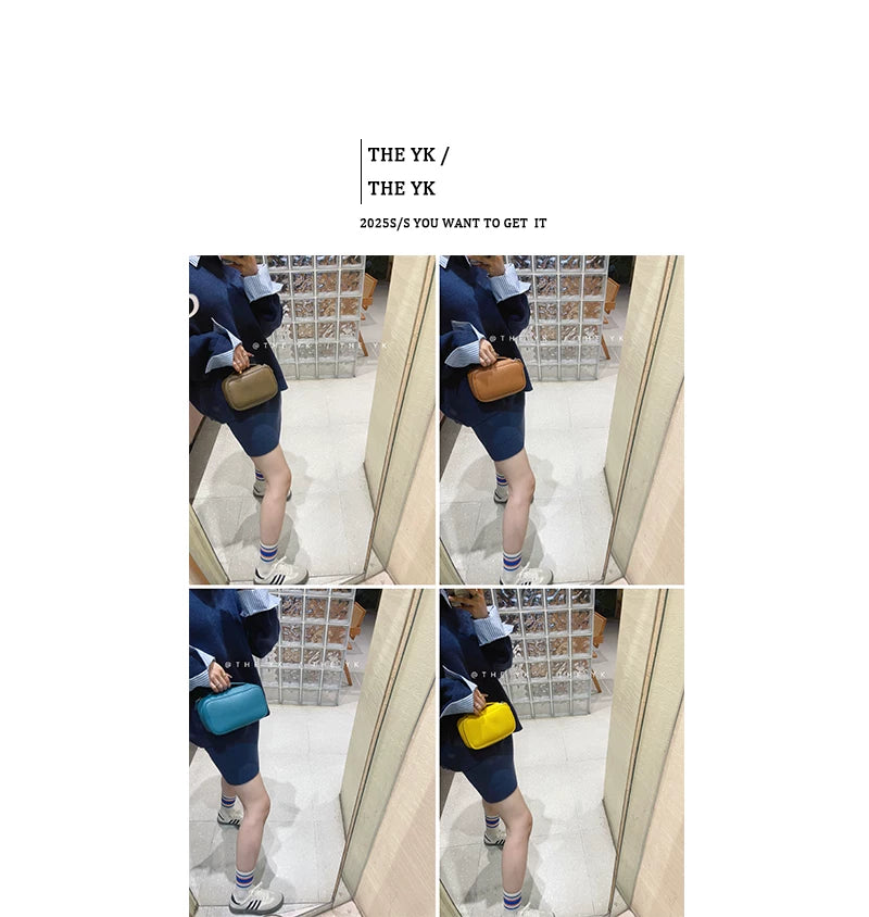 togo牛皮化妆包女2025新款高级感小众设计手提包便携旅行洗漱包
