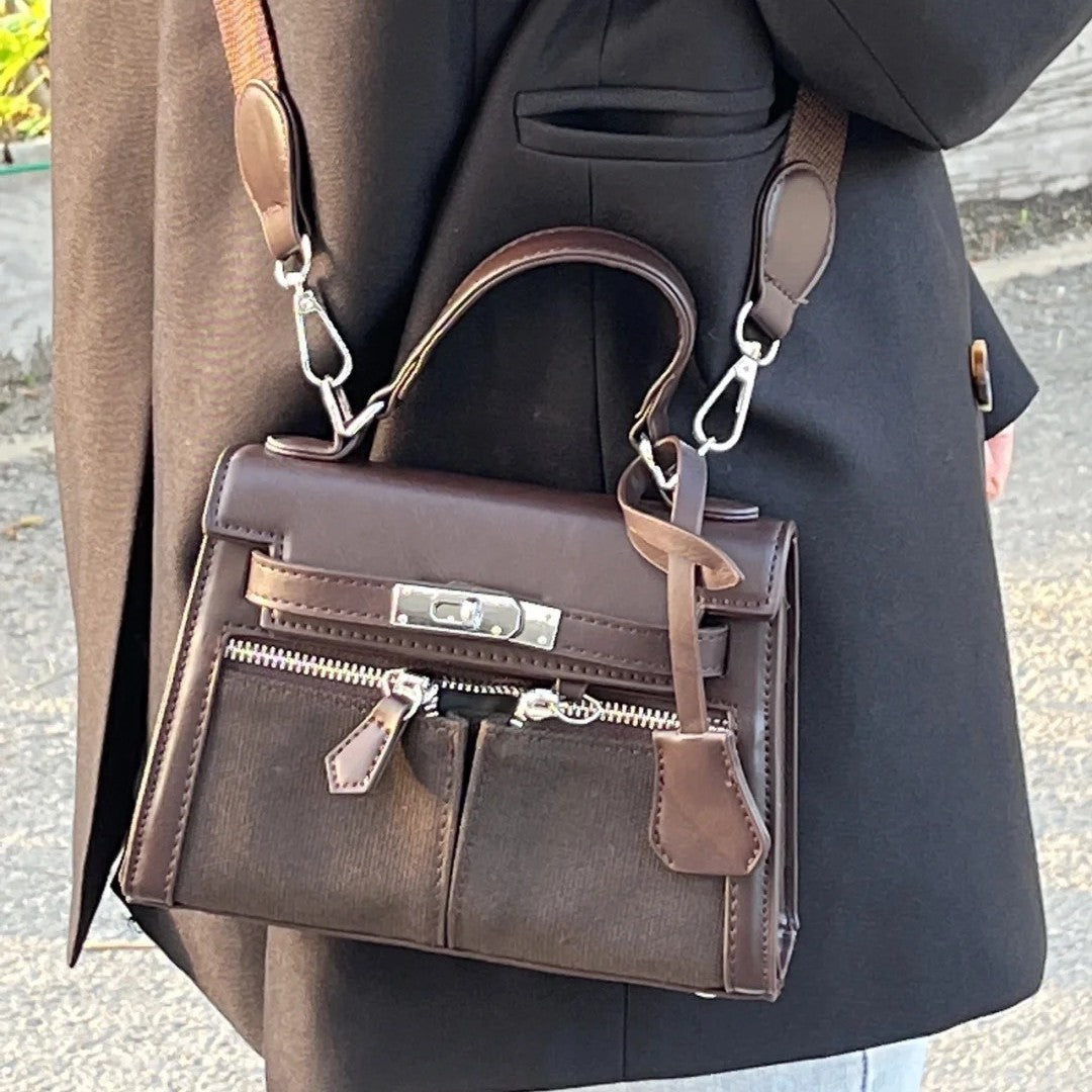 进口Swift皮lakis凯莉包双拉链28手提包高级感真皮手提女包单肩包