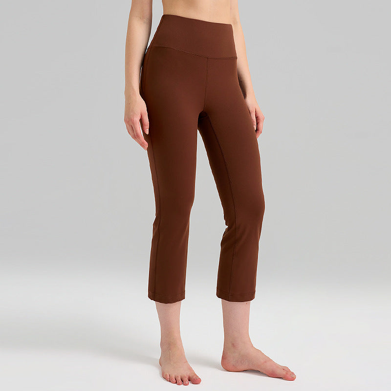 微喇lulu瑜伽裤女提臀裸感速干透气健身裤磨毛高腰运动紧身裤23”