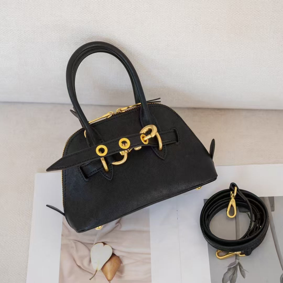 跨境新品爆款保龄球包手提包皮革单肩包百搭时尚托特包魅力女包包