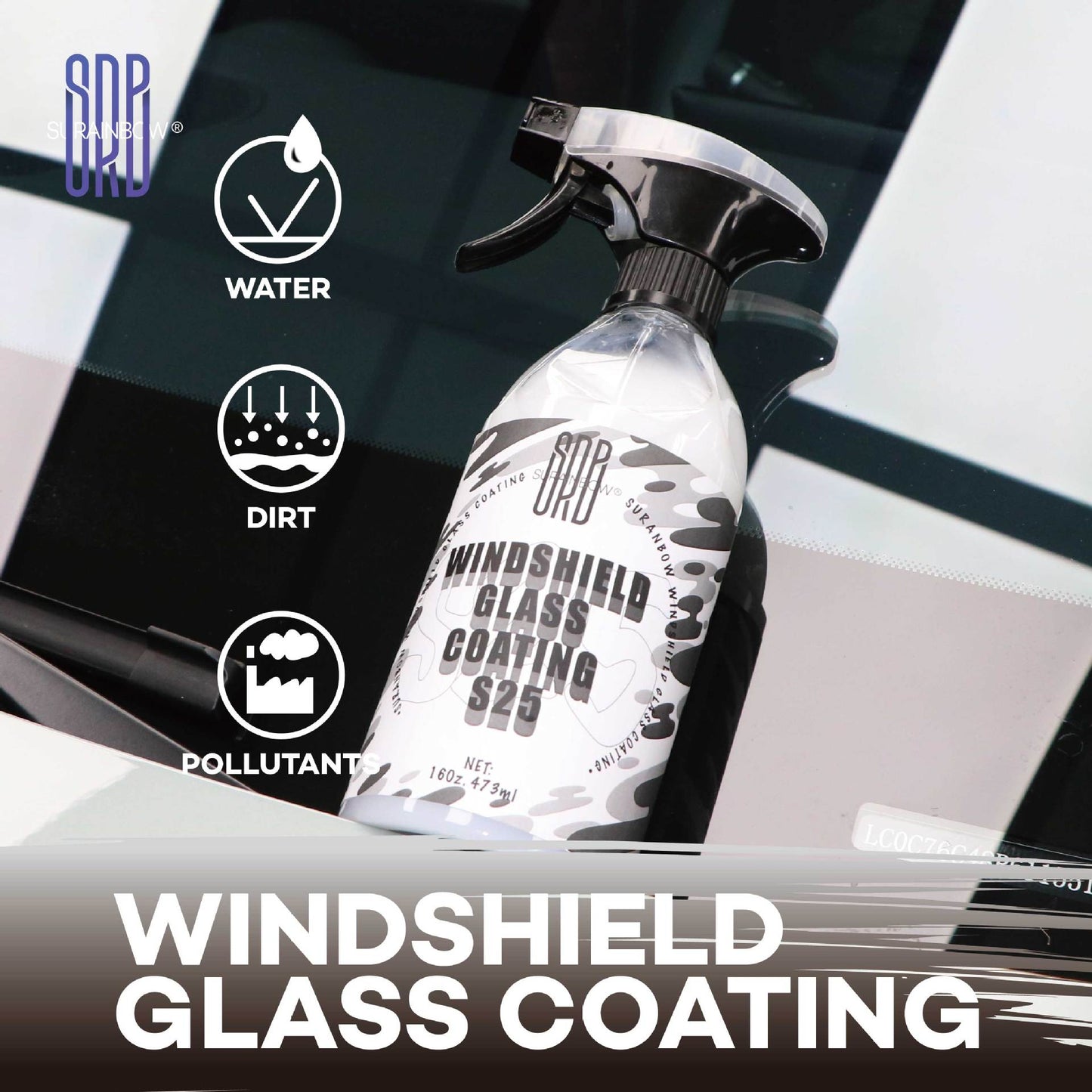 跨境专供汽车车窗玻璃镀晶喷雾前挡后视镜防雨驱水镀膜剂防雨剂