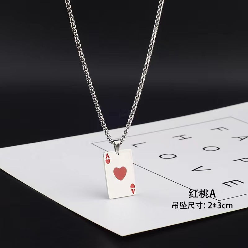日韩配饰首饰批发时尚潮流嘻哈钛钢项链女简约爱心不锈钢吊坠饰品