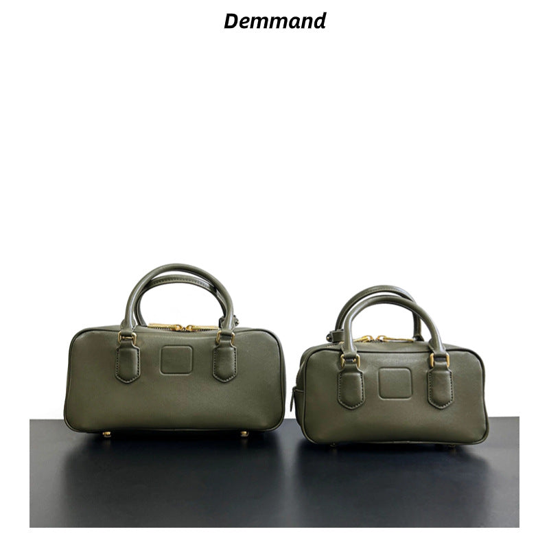 秋冬小包包女2023新款斜挎包单肩手提枕头包复古波士顿保龄球包