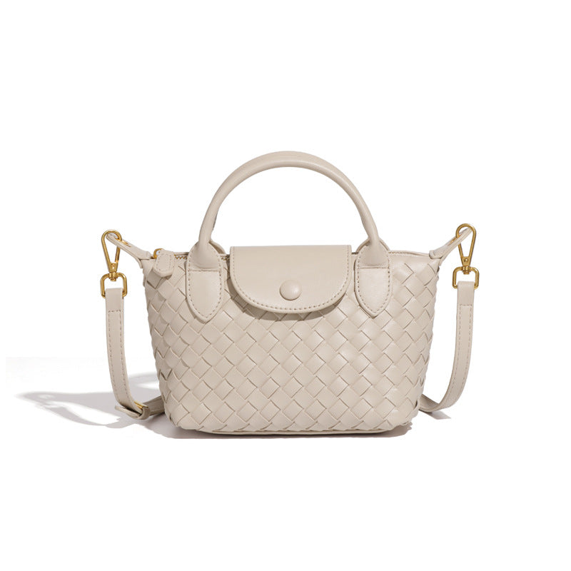 高级感定制时尚编织龙襄饺子包复古潮流手拎单肩包小众设计斜挎包