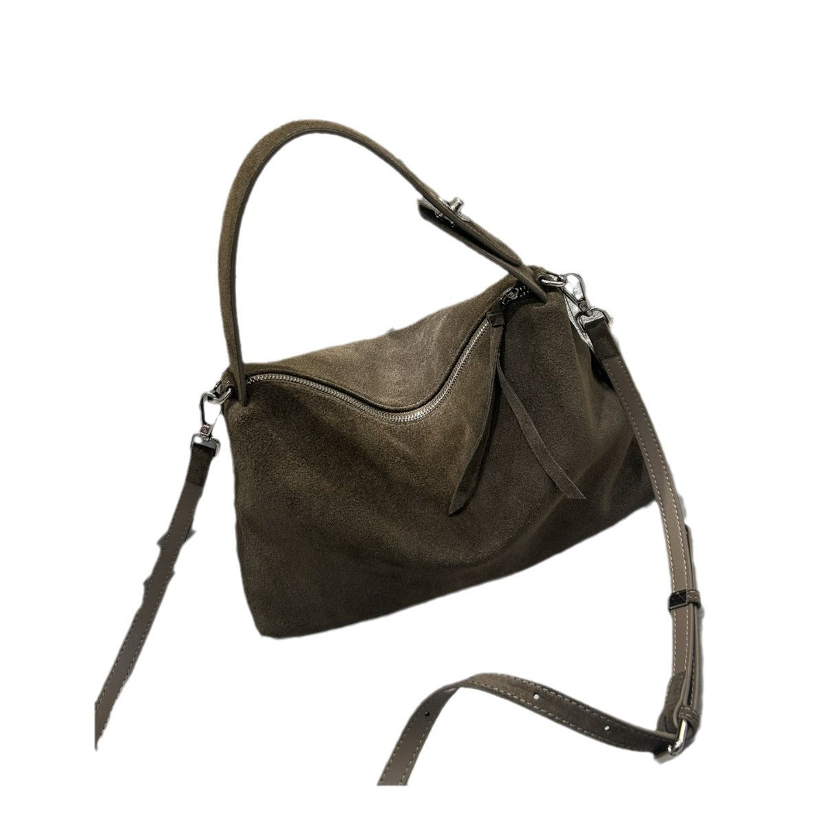 秋冬新款磨砂牛皮腋下包女单肩包韩版时尚白领真皮女包质感斜挎包