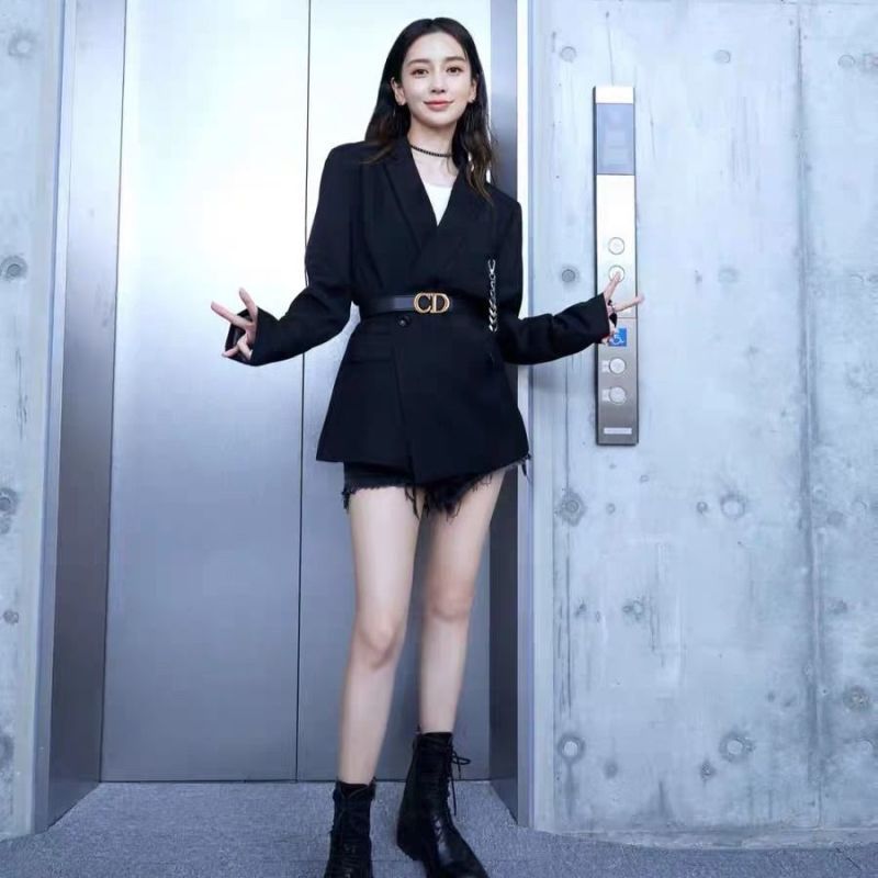 新款CD字母女士真牛皮皮带潮流百搭时尚ins风装饰牛仔腰带女款