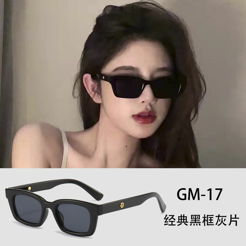 2024新款gm墨镜韩版男女开车防紫外线太阳镜防晒时尚圆框太阳眼镜