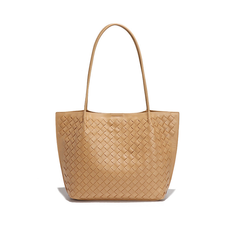 潮流定制单肩腋下包手工编织女包欧美大容量手提包复古子母托特包