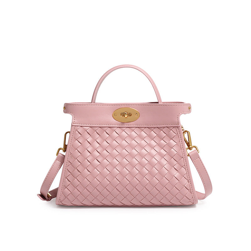 质感潮流手提包时尚编织包包高级感精致斜挎包韩版女士简约单肩包