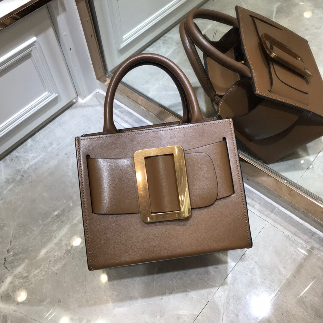 泰国复古方扣包TOGO真皮小众腰带扣水桶包手提迷你斜挎包质感女包