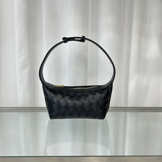 2025新款原厂女包 B家羊皮编织便当包手提饭盒包百搭单肩包腋下包