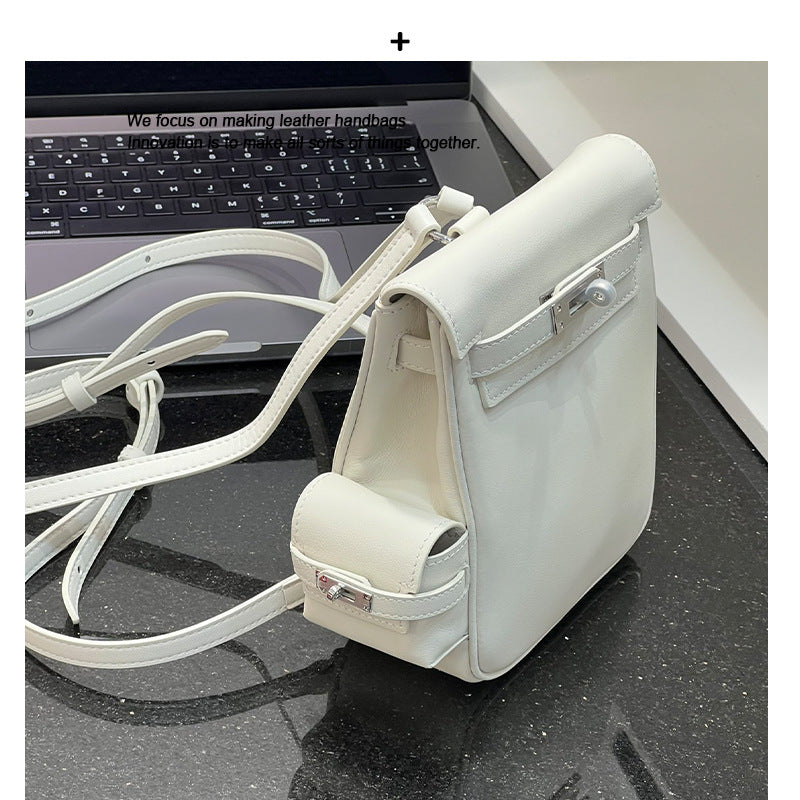 黑色凯莉双肩包包女式2024新款轻奢小众高级感旅游通勤背包秋冬季