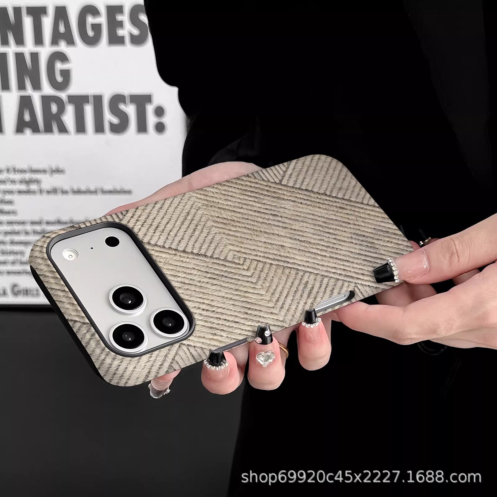 跨境爆款条纹纹理适用苹果17Promax手机壳iPhone16磁吸15菲林壳14