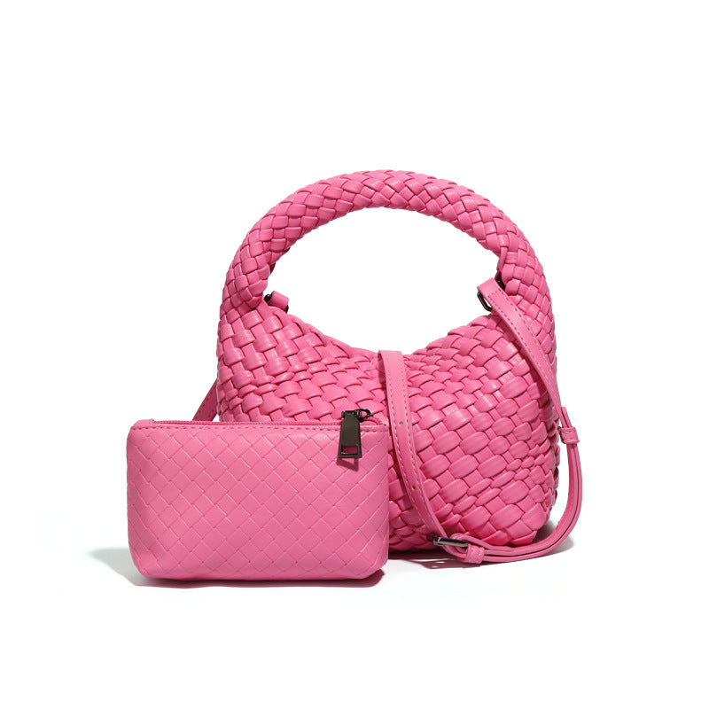 工厂编织菜篮子女包小巧复古休闲单肩斜挎饭盒包手提女包一件代发