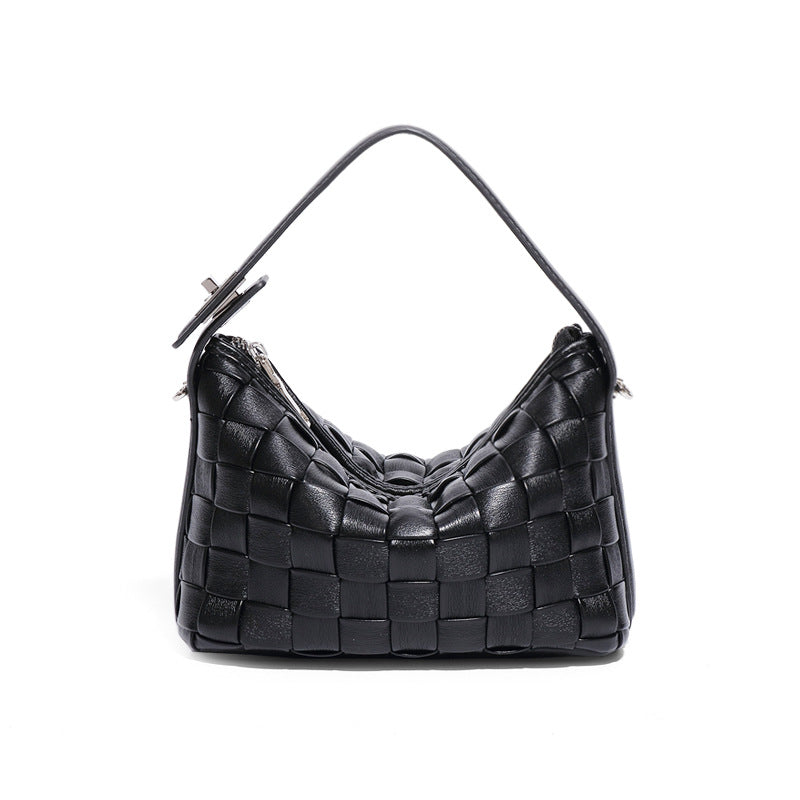 夏季新款软面小巧手提饭盒包时尚百搭编织包包质感流行单肩斜挎包