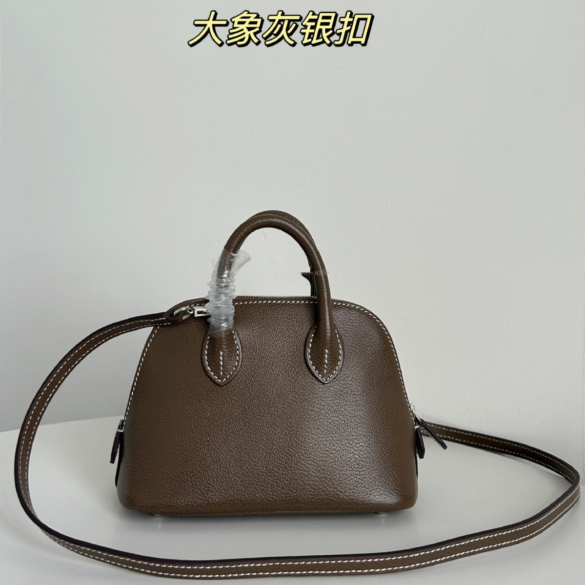 日韩潮包ins真皮手提百搭 手掌纹真皮贝壳包通勤质感包女一件代发