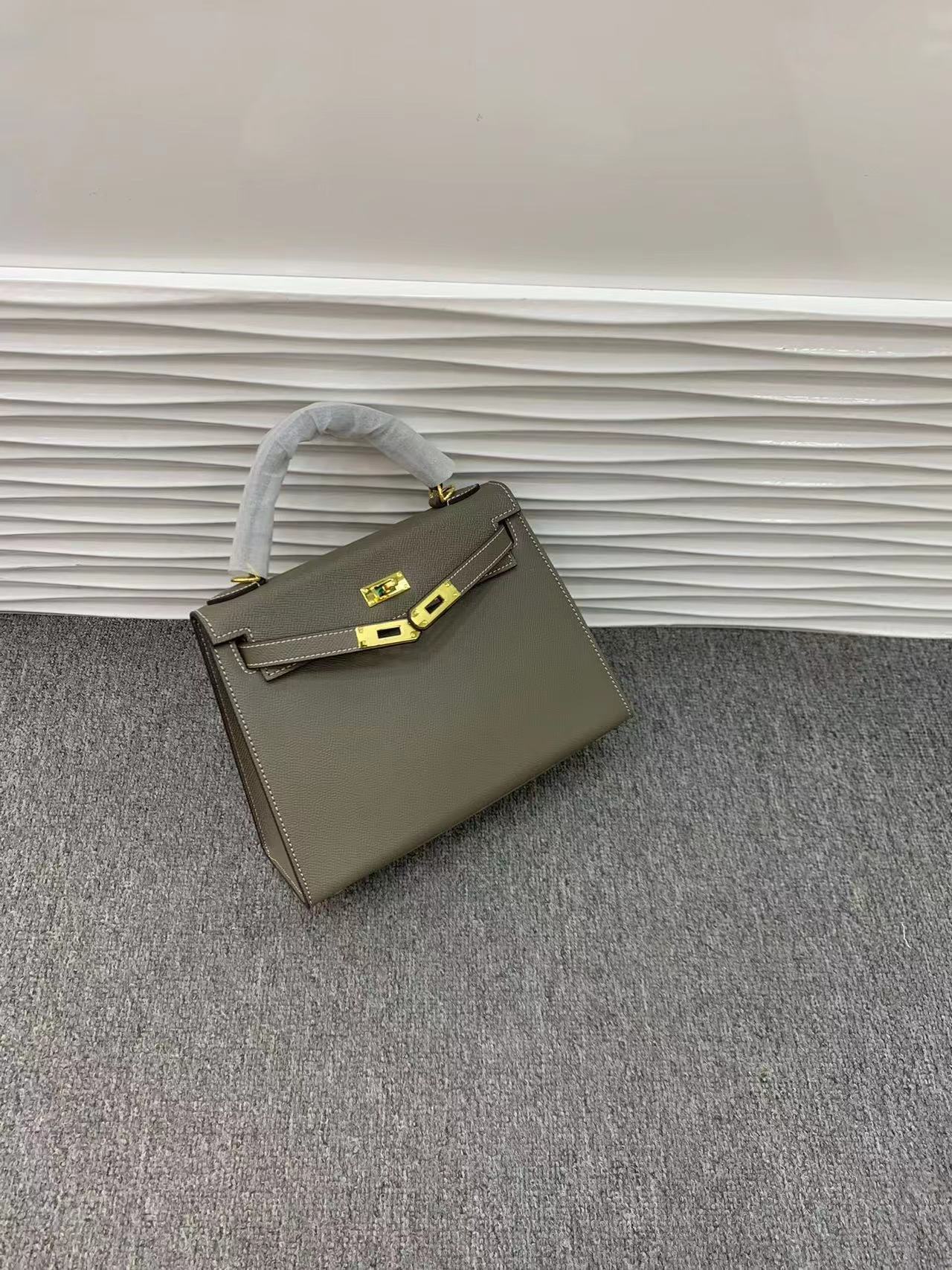 手提包新款2024潮流时尚百搭凯利包质感手掌纹手机包单肩斜挎包女