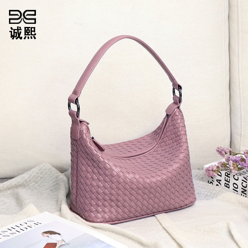 2025新款手工编织女包韩版女式单肩包手提菜篮子女包亚马逊爆款包