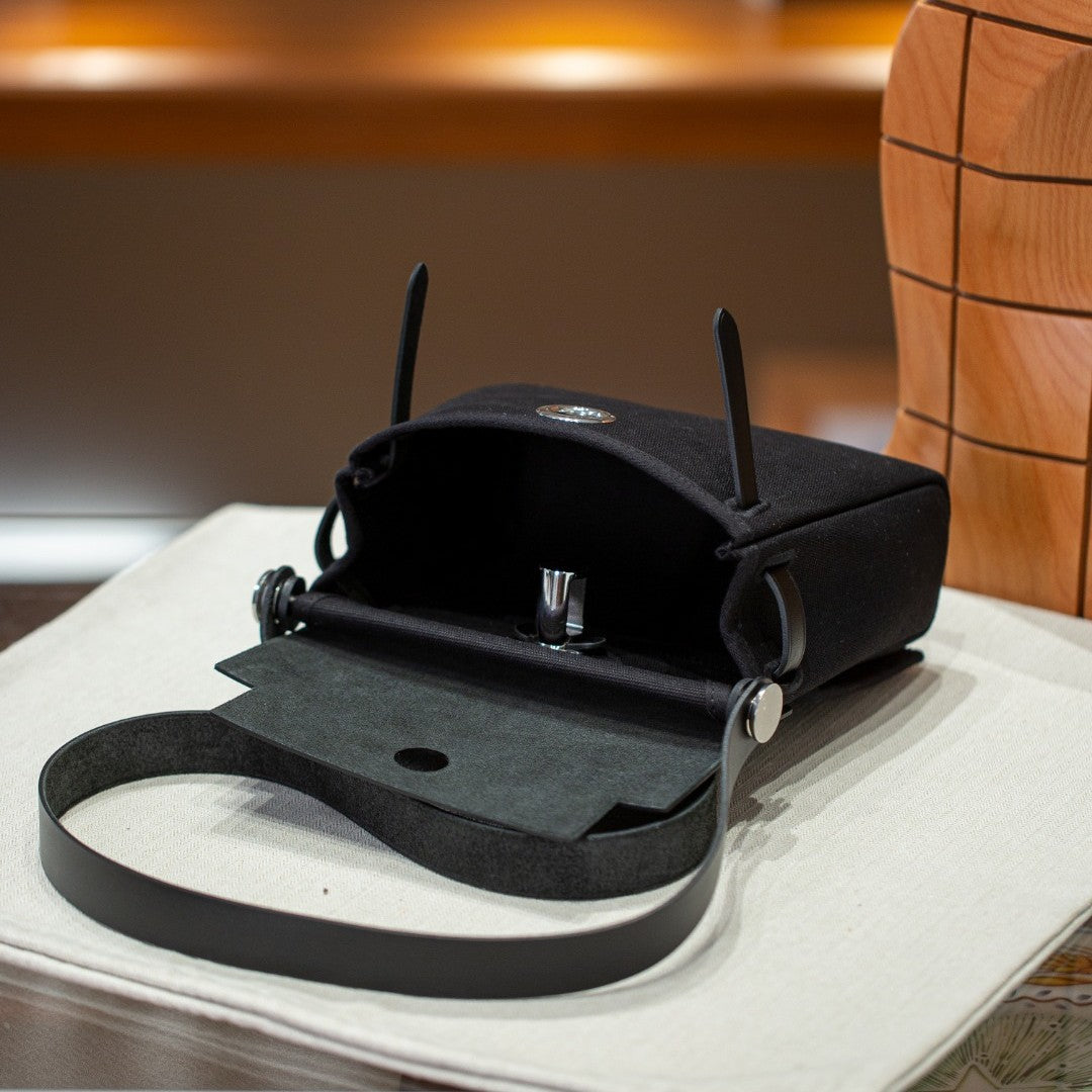 手工miniherbag真皮内缝凯莉包牛皮帆布拼色撞色手提包单肩斜挎包