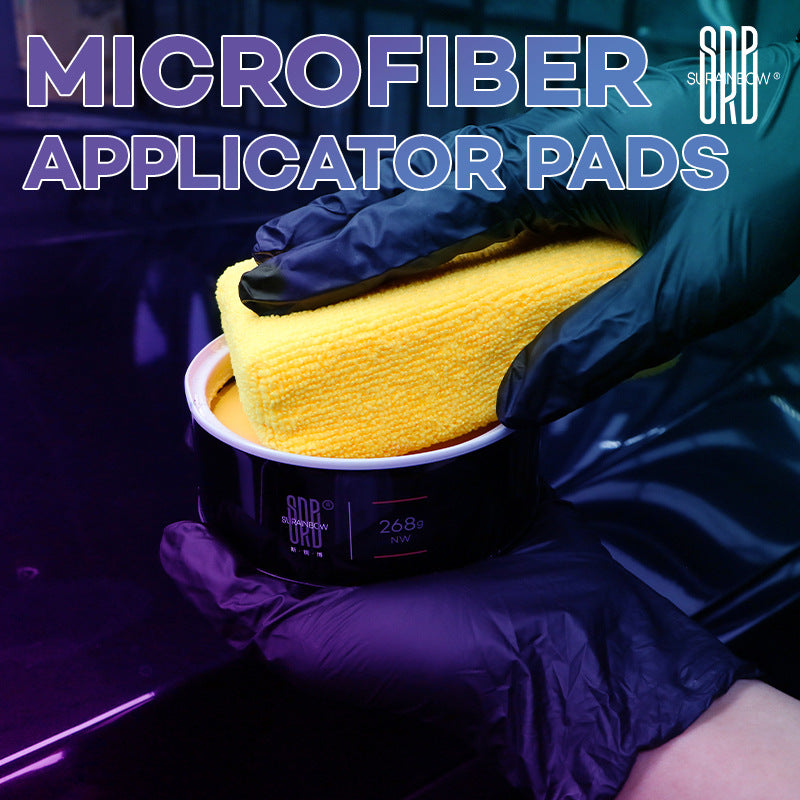 跨境专供汽车沙发真皮椅仪表上光超细纤维海绵块抛光清洁洗车海绵