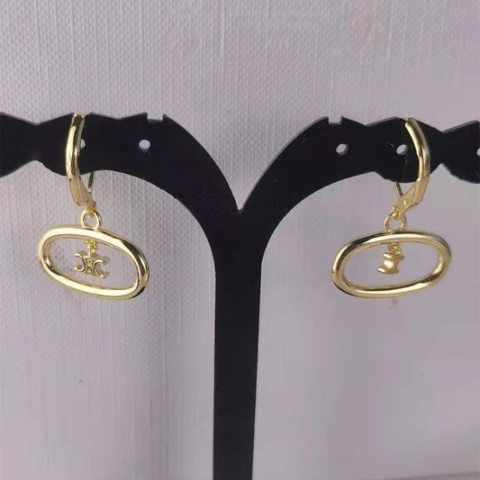 赛家2021新款凯旋门耳环雕刻镂空图案简约Celi风镂空凯旋门耳钩