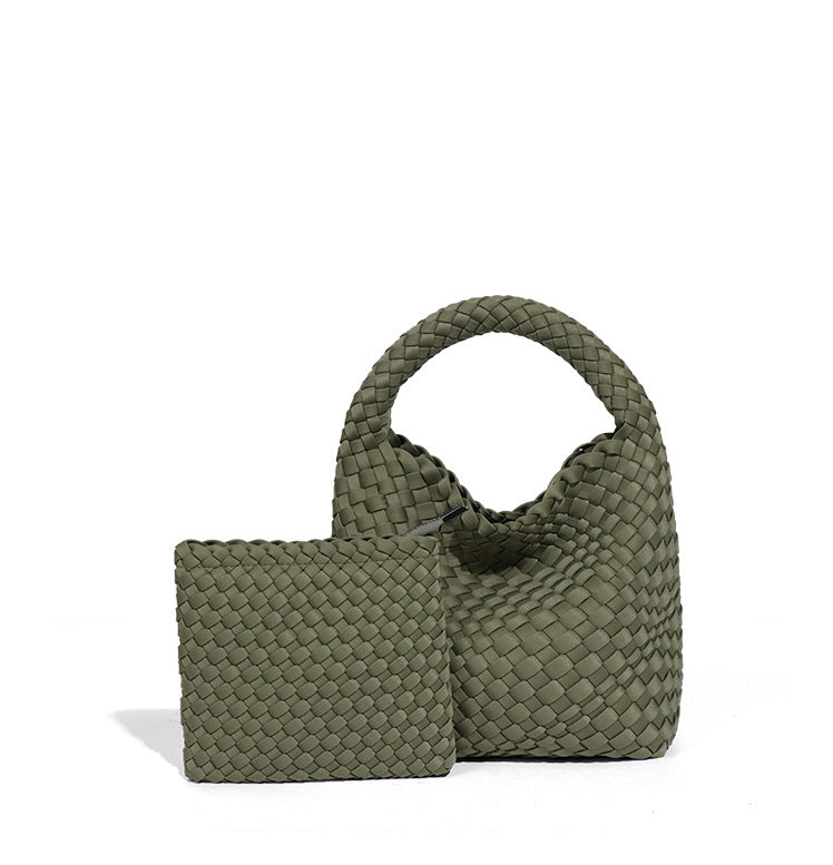 网红同款菜篮子手工编织包包复古手提子母袋时尚休闲单肩斜跨女包