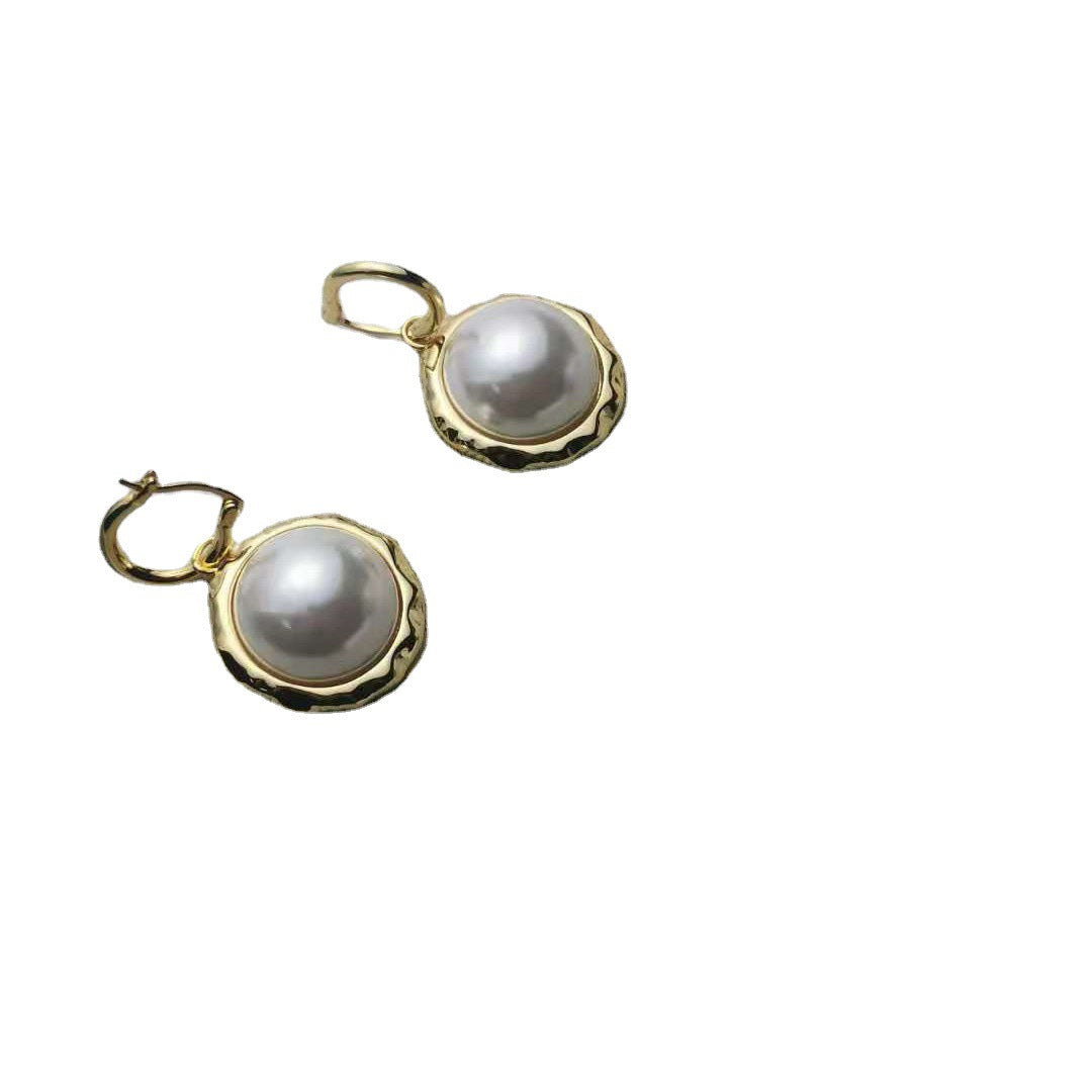 赛家2021新款珍珠耳环女复古潮气质优雅高级感巴洛克珍珠耳钩