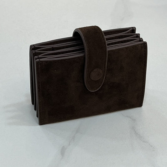 韩国hosa迷你真皮零钱包牛皮信封腰包磨砂麂皮小费包极简风口红包