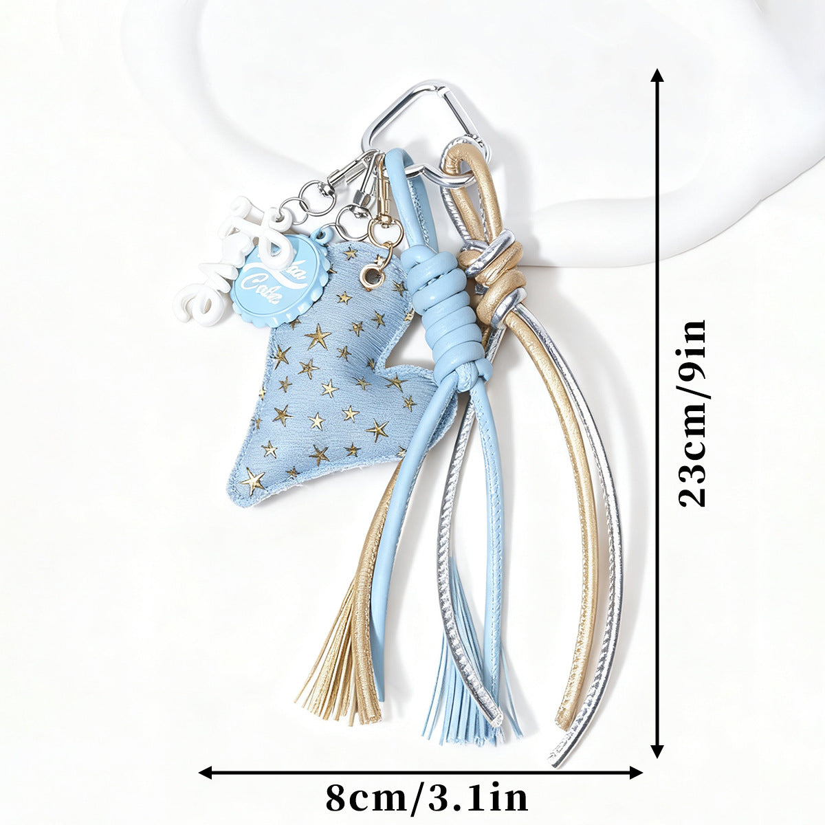 原创miu系牛仔桃心包挂钥匙多元素极繁主义包包挂件挂饰个性包挂