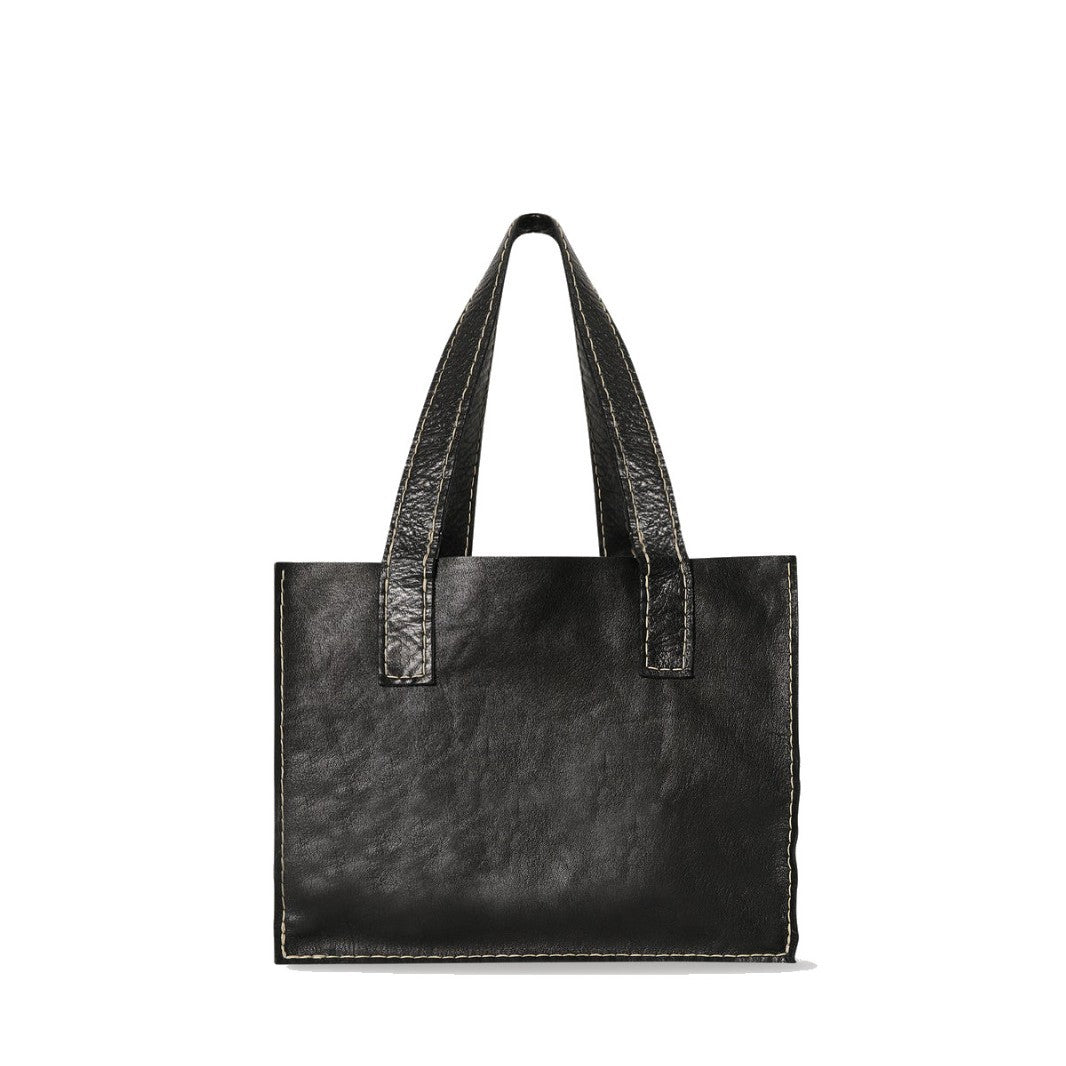 疯马皮复古牛皮手提包女士竖款2025平板电脑包真皮购物包托特女包