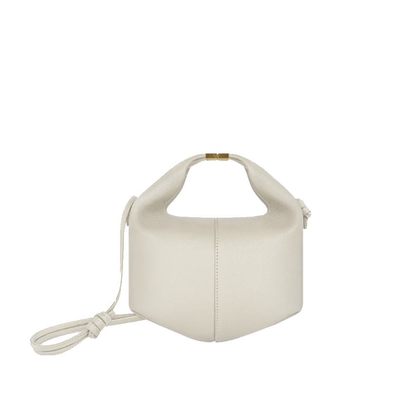 法国poleno paris小众高级感牛皮单肩斜挎女包Number11饺子便当包