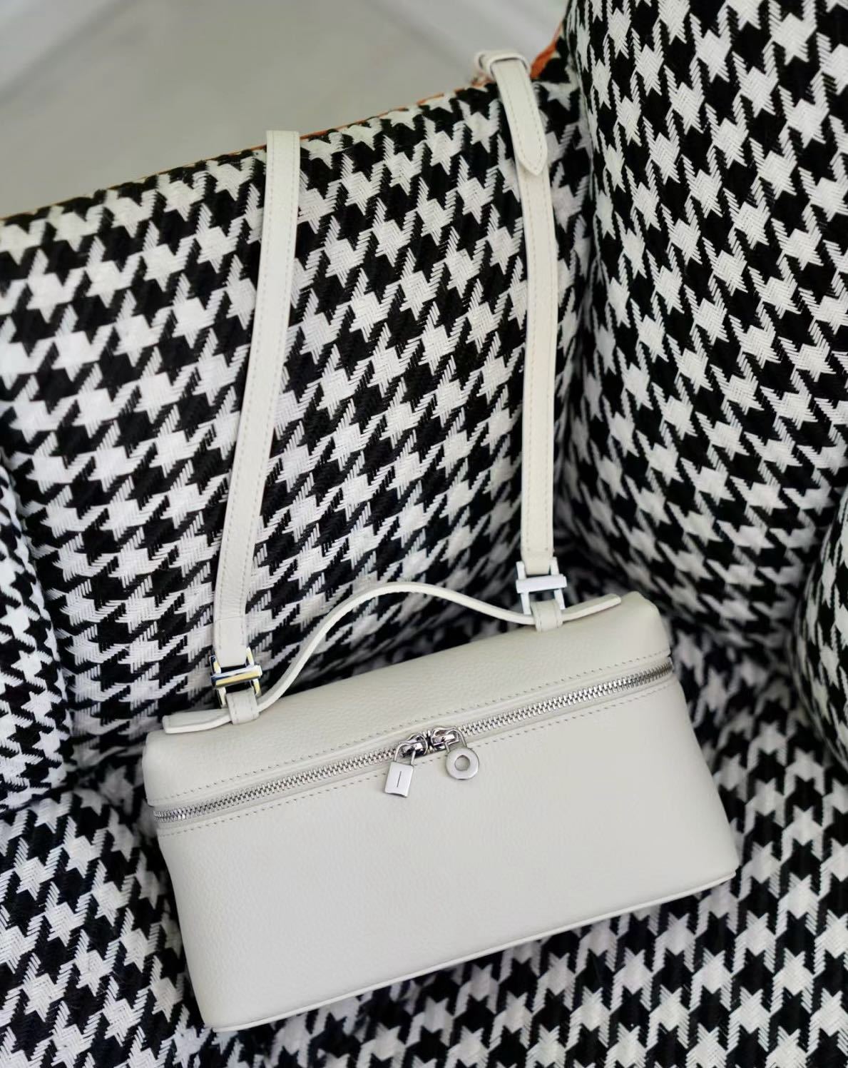 跨境LP饭盒包lp19盒子包真皮女包gigi同款piana手提单肩斜跨包女