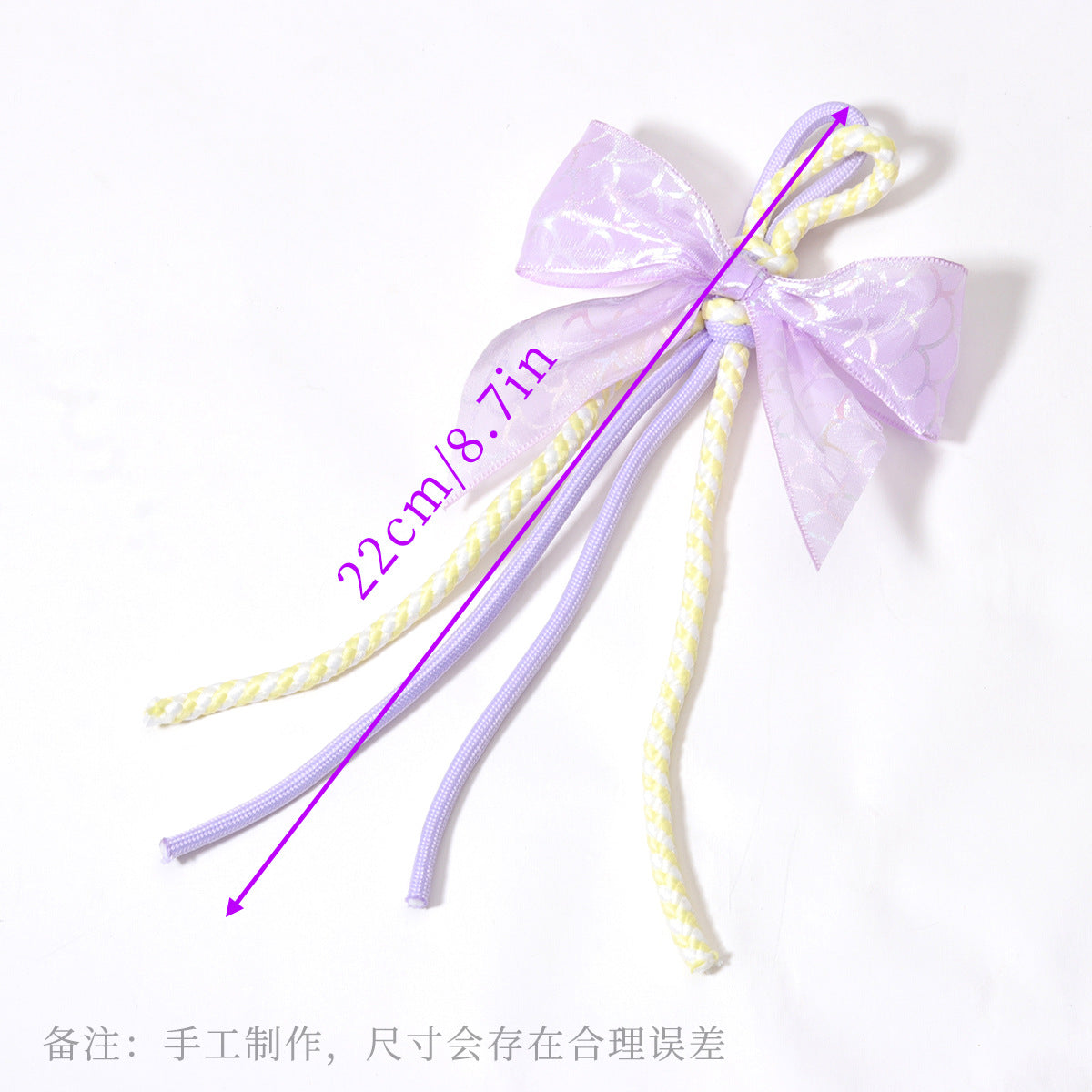 新款欧美波西米亚风涤纶纯手工编织钥匙扣包包挂件批发跨境亚马逊