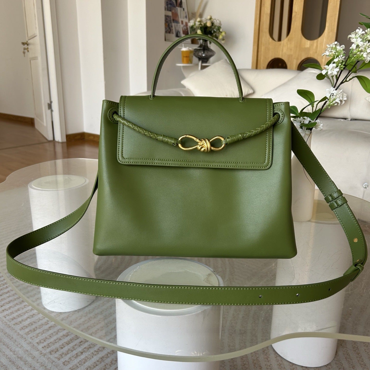 女士包包2025秋冬新款轻奢小众高级感通勤托特包牛皮老钱风手提包