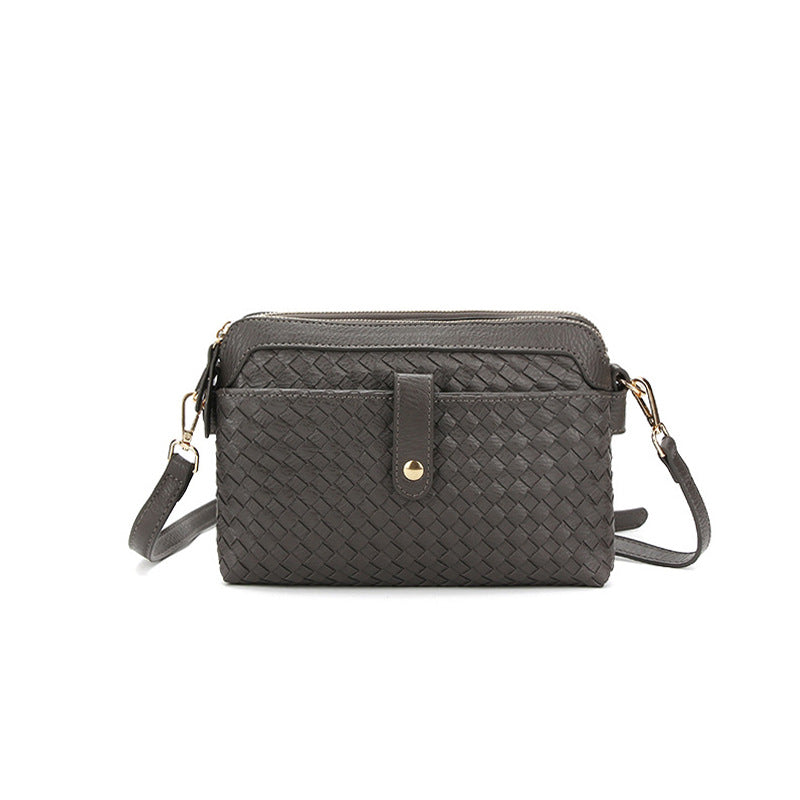 广州女包 2024工厂新款包包单肩多功能手提包编织斜跨包一件代发