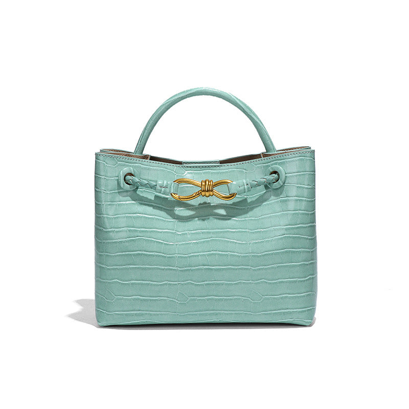 跨境2025新款石头纹手拎女包高级感百搭单肩斜挎包复古休闲托特包