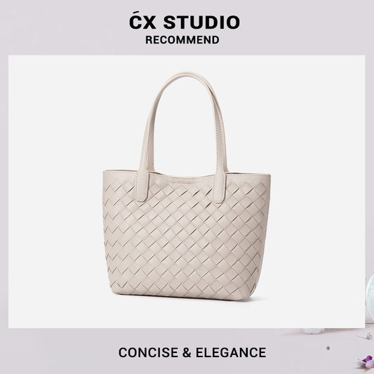 2025新款韩版菜篮子编织女包托特包大容量两件套子母包女士手提包