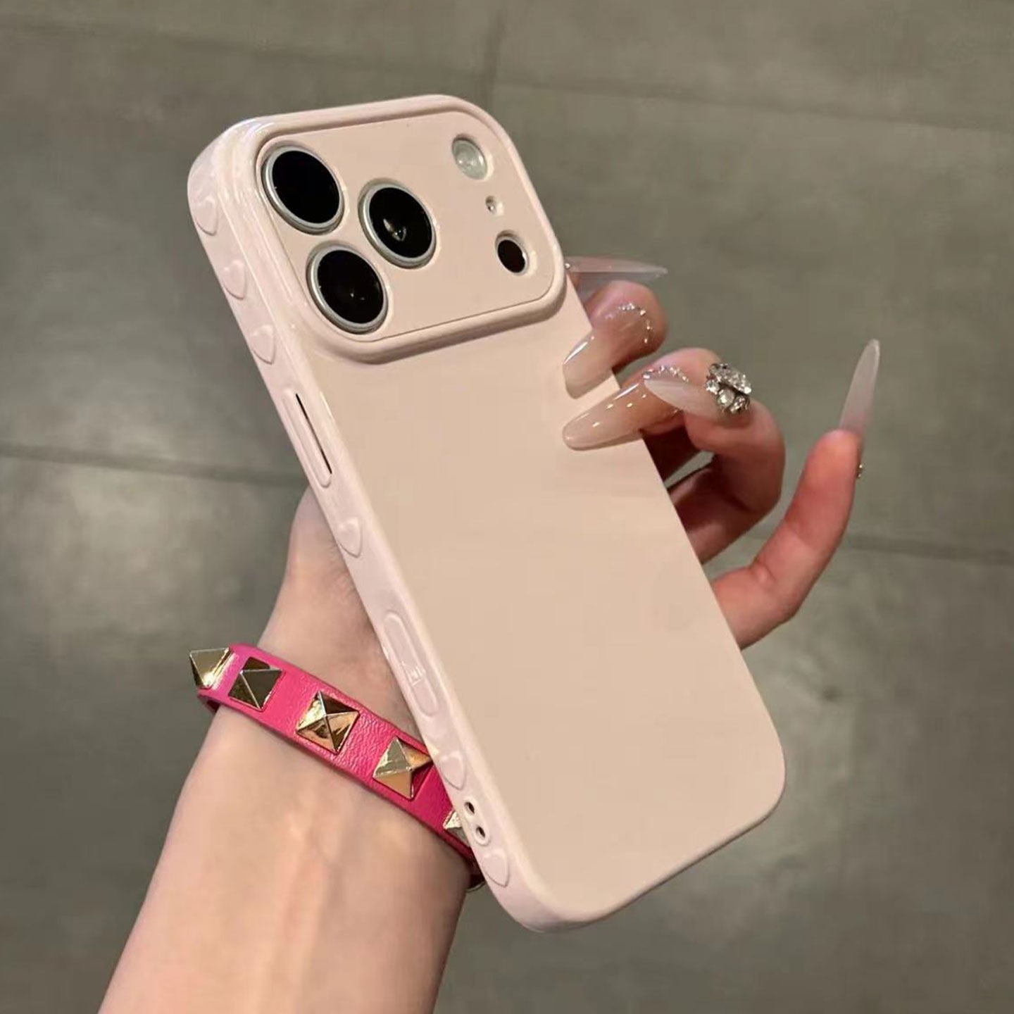 来图定 制侧边立体爱心手机壳ins风适用苹果17Promax软iPhone1615