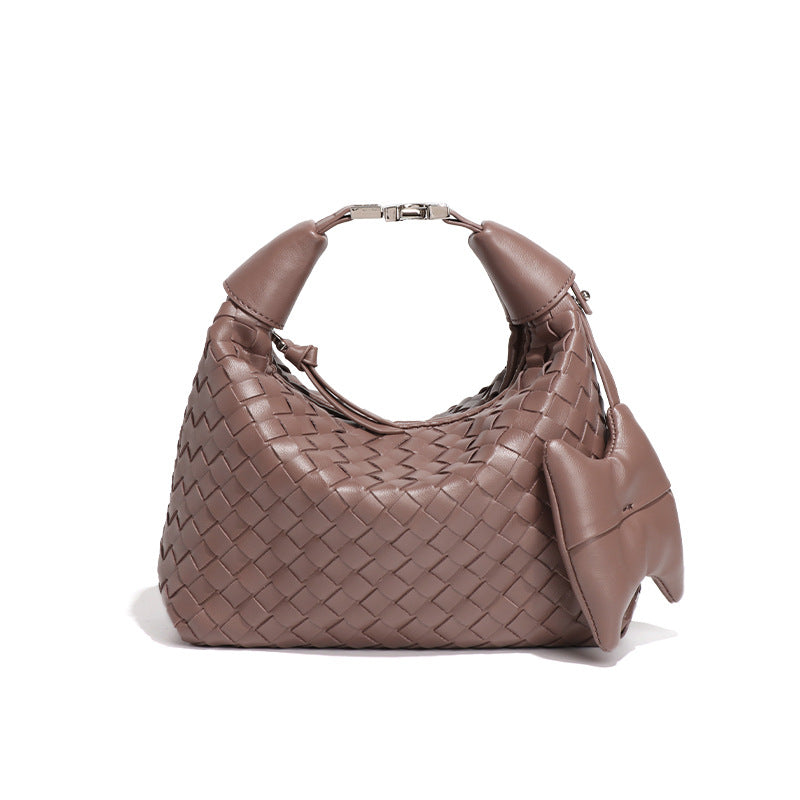 包包女2025新款手工编织包跨境手提饭盒包质感潮流休闲单肩斜跨包