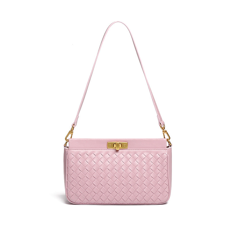 外贸批发初春新款手拎女包时尚休闲手工编织包约会百搭单肩腋下包