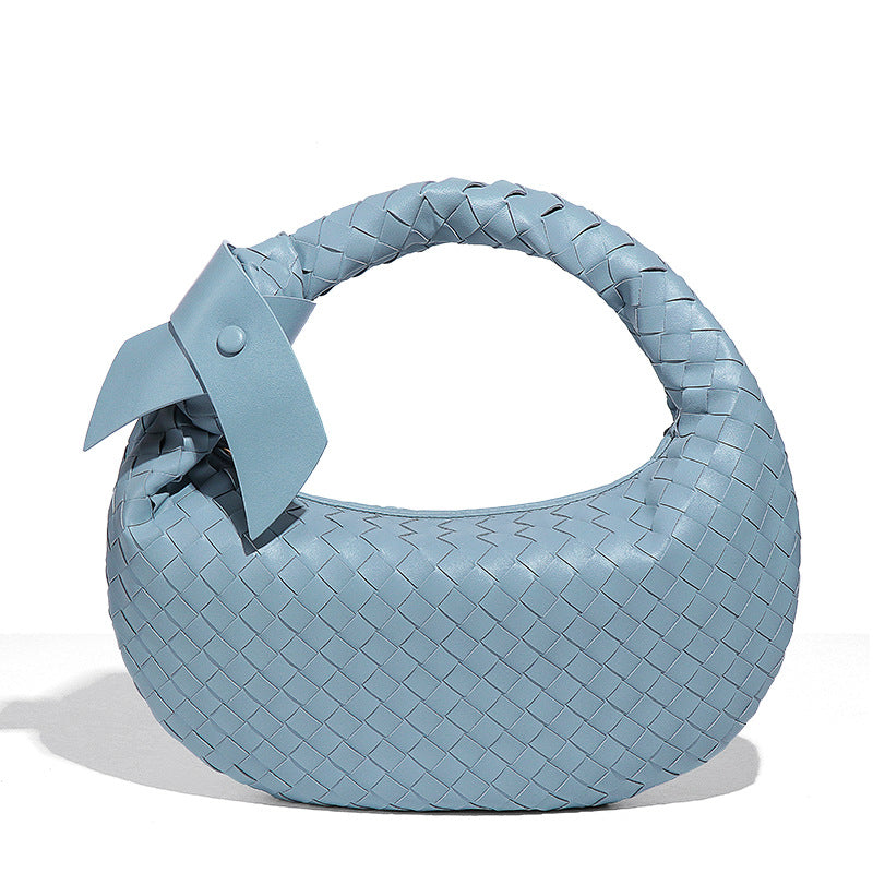 跨境潮流手工编织包包时尚休闲复古饺子包通勤百搭手拎女包单肩包