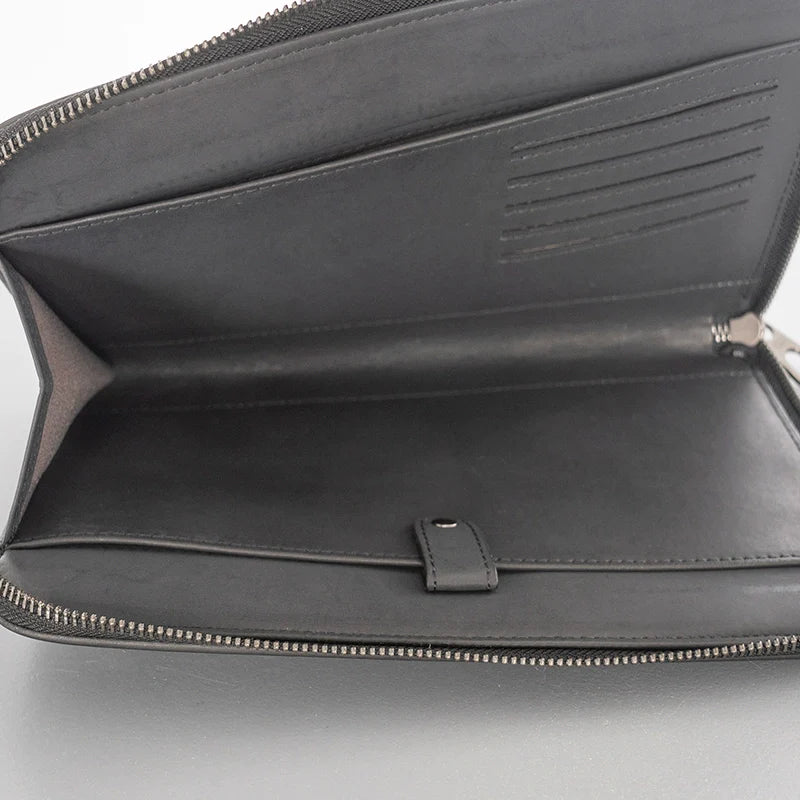 X&BV男士手包2021新款真皮手拿包男时尚潮牌休闲编织商务手拿包男