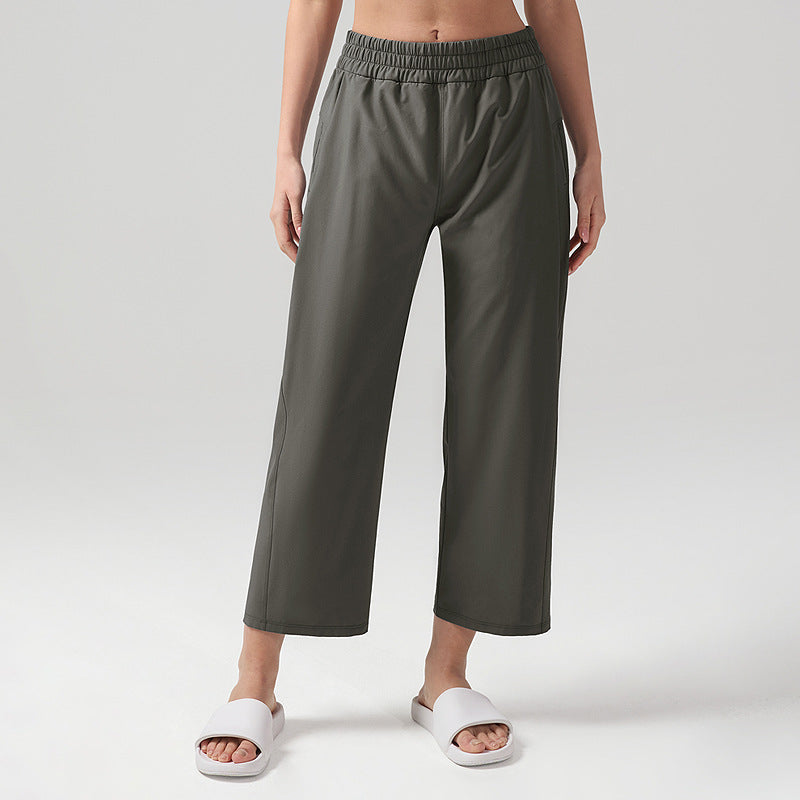 宽松运动裤女垂坠感直筒百搭卫裤休闲健身长裤lulu阔腿瑜伽裤24"