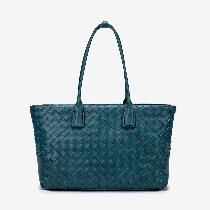 批发外贸2024新款编织女包托特包大容量复古时尚女士手提包单肩包