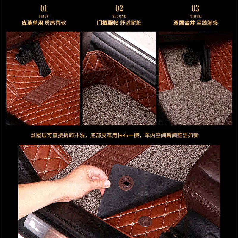 骥影特斯林双层脚垫适用于进口标致207 308 607  7 40RCZ