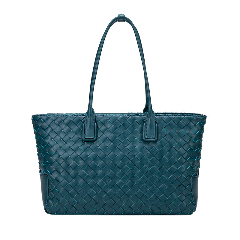 批发外贸2024新款编织女包托特包大容量复古时尚女士手提包单肩包