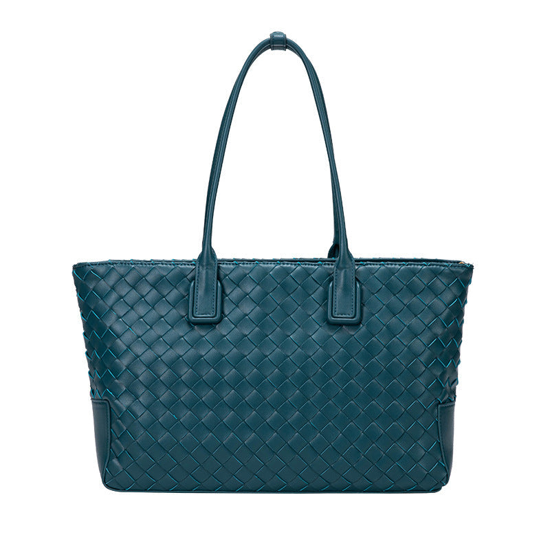 批发外贸2024新款编织女包托特包大容量复古时尚女士手提包单肩包