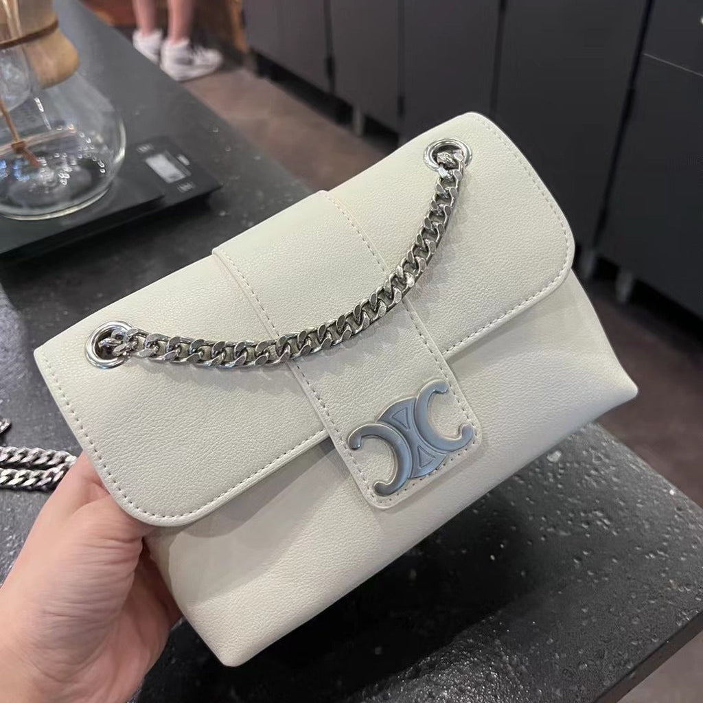 香港凯旋门腋下包包女2024新款真皮春夏高级感法棍信封链条小方包