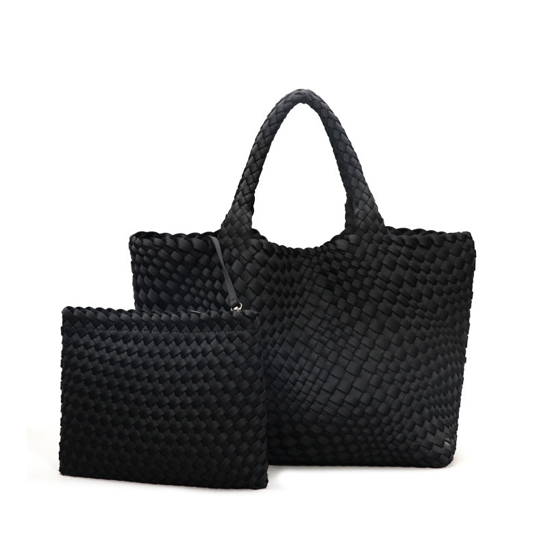 直播爆款手工编织女包包时尚潮流百搭清新腋下包大容量子母托特包