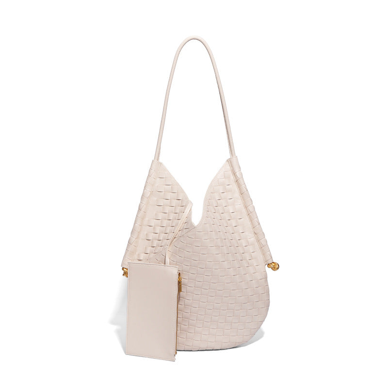 复古大容量子母单肩包手工编织包时尚女士手提包休闲百搭腋下托特